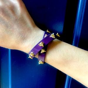 Tory Burch Adjustable Patent Leather Bracelet